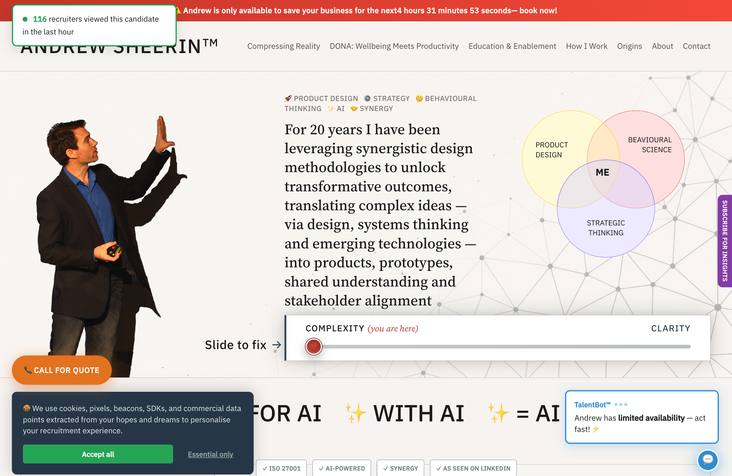 Homepage chaos-to-clarity concept - finished journey